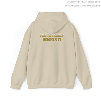 Hoodie: Charlie Co. MCRD San Diego (EGA + Back Proud Family)