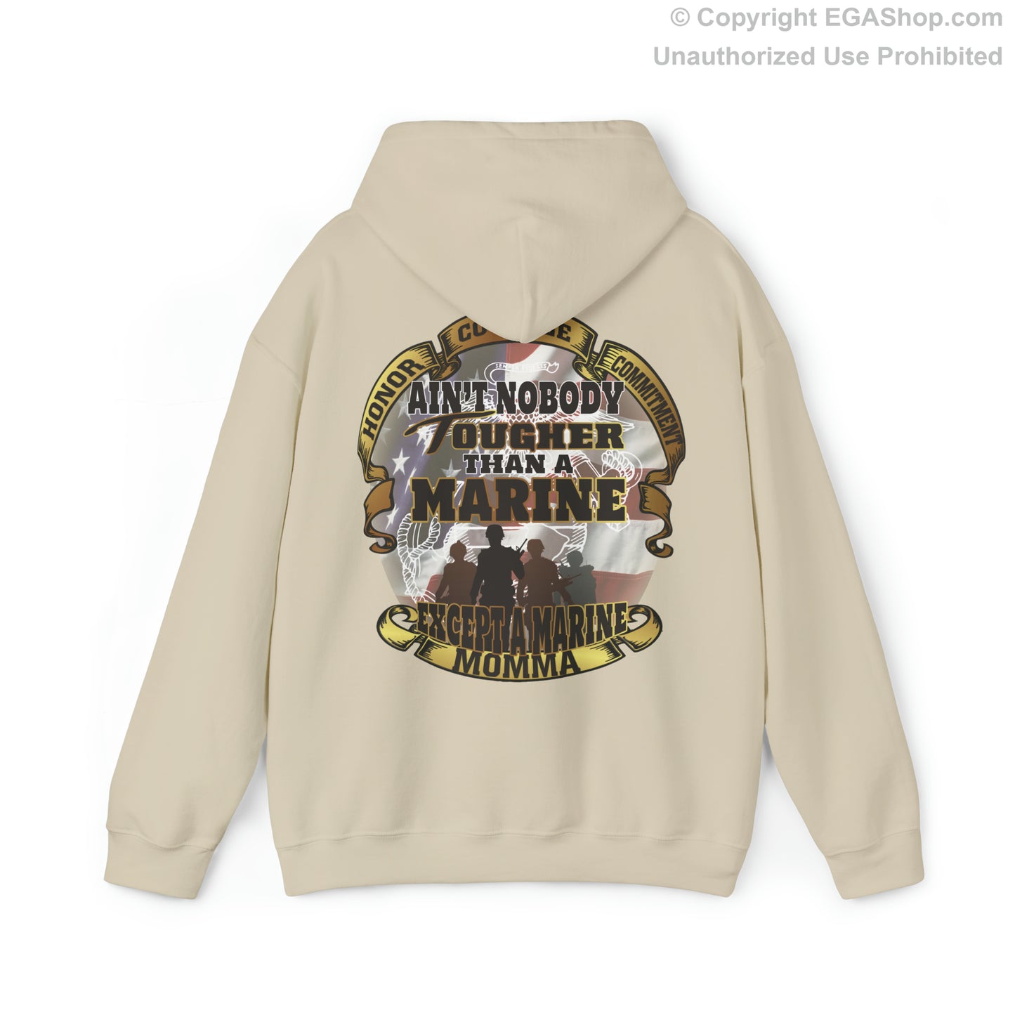 Hoodie: Nobody Tougher than a Marine Except a Marine Momma