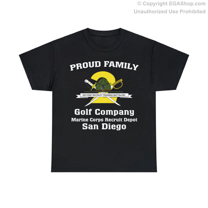 T-Shirt: Golf Co. MCRD San Diego (2nd Battalion Crest)