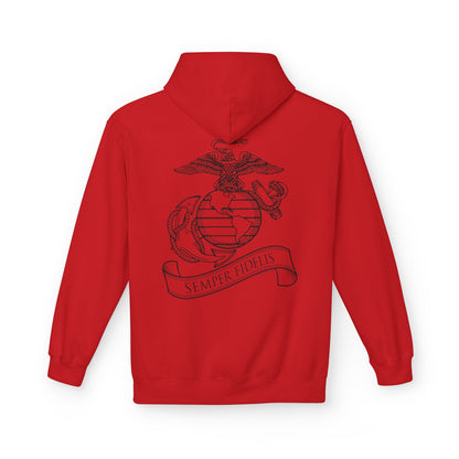 Hoodie: Midweight Softstyle Line EGA and Semper Fidelis