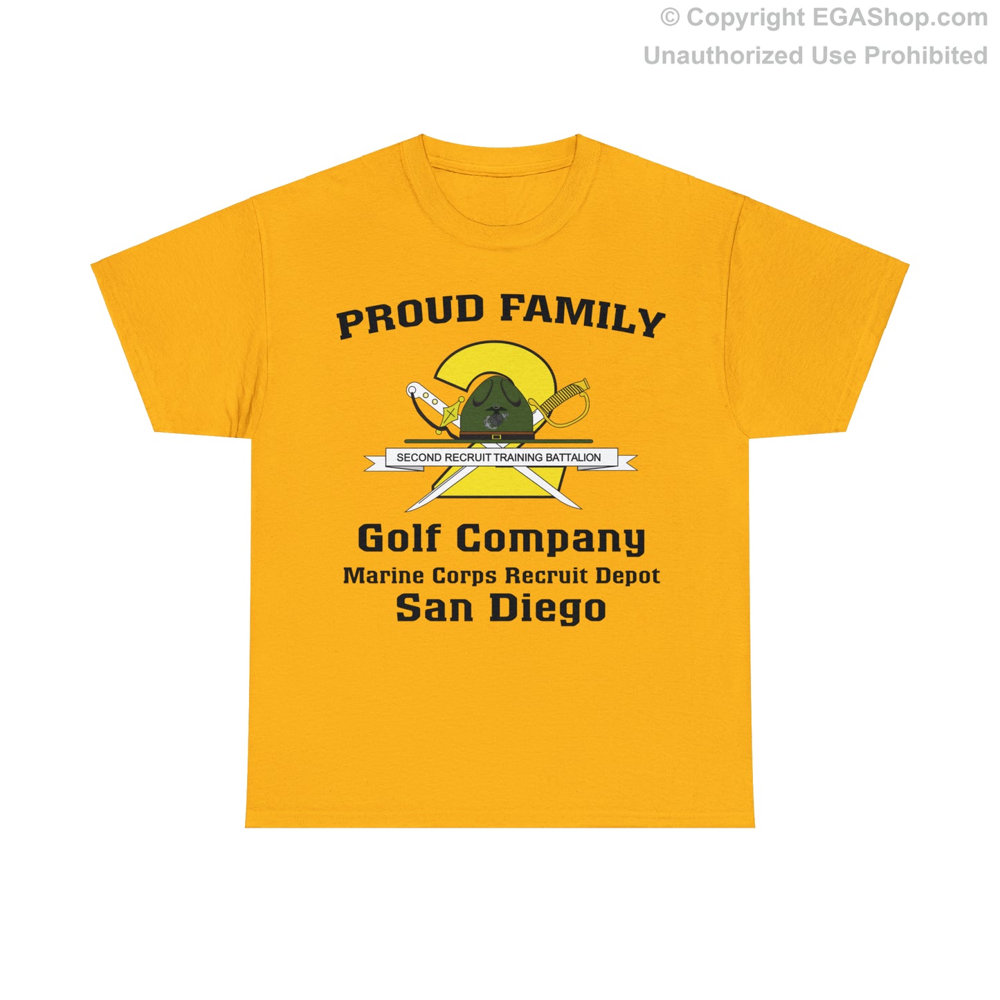 T-Shirt: Golf Co. MCRD San Diego (2nd Battalion Crest)