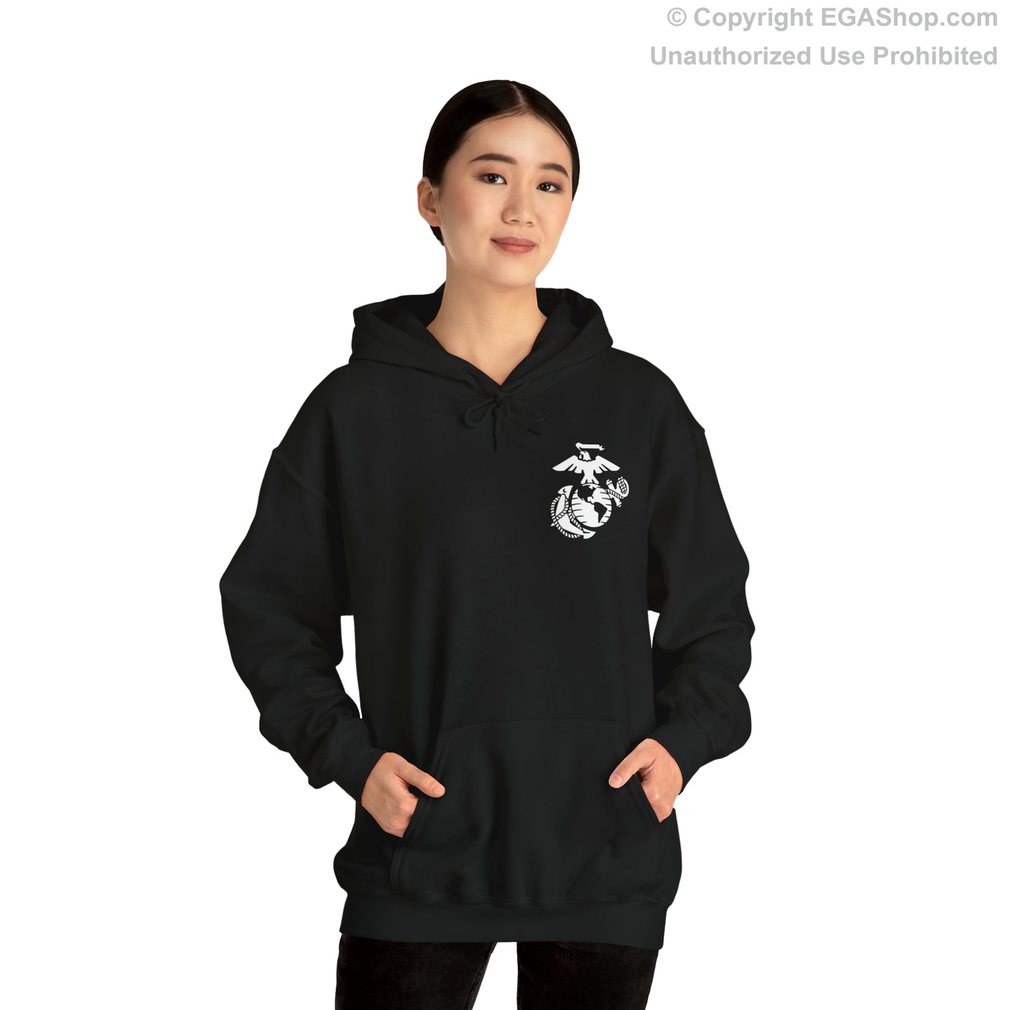 Hoodie: Mike Co. MCRD Parris Island (3rd Battalion Crest on BACK)