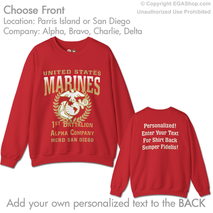 1st Btn Choose Company & Personalized Back (Sweatshirt)