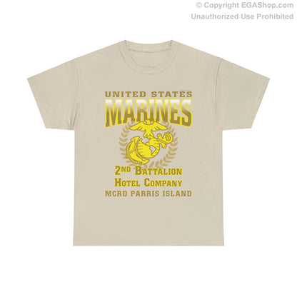 T-Shirt: Hotel Co. MCRD Parris Island (EGA + Back Proud Family)