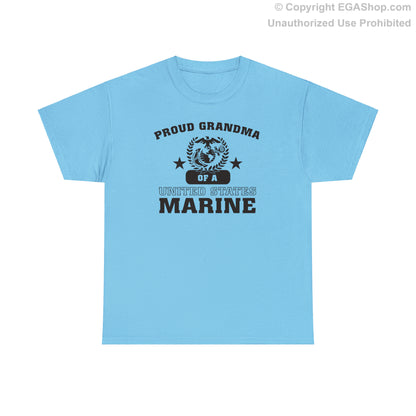 T-Shirt: Proud Grandma of a Marine (Varsity Style, Color Choices)