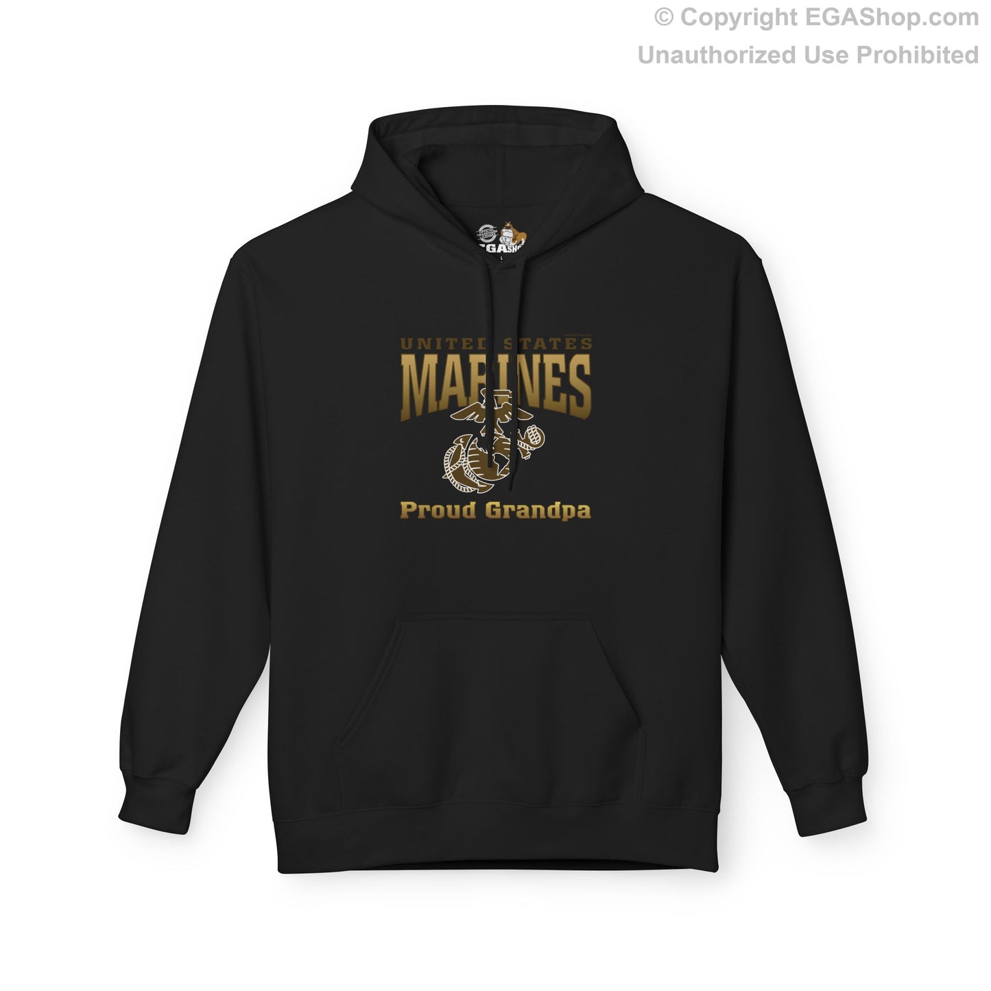 Hoodie Midweight Softstyle: United States Marines Proud Grandpa