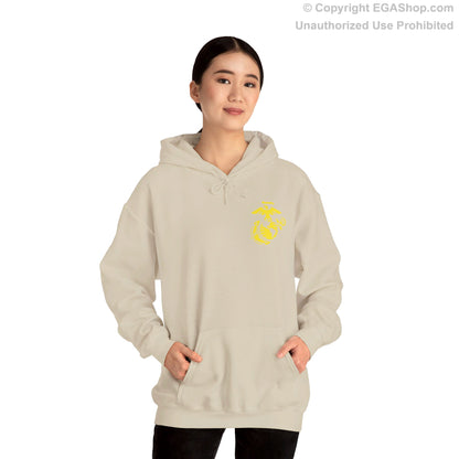 Hoodie: Hotel Co. MCRD San Diego (2nd Battalion Crest on BACK)