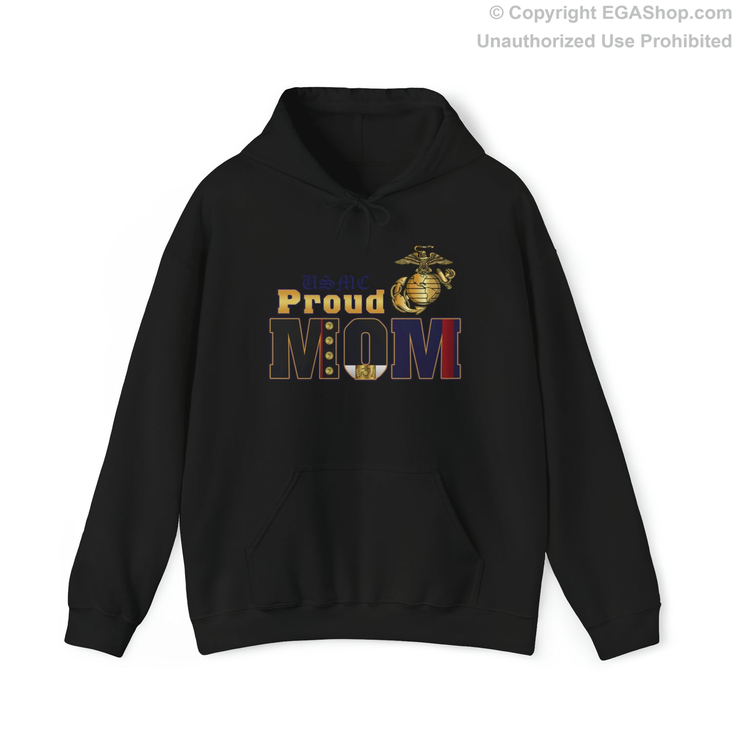 Hoodie: Dress Blue Proud Mom (Your Choice of Colors)