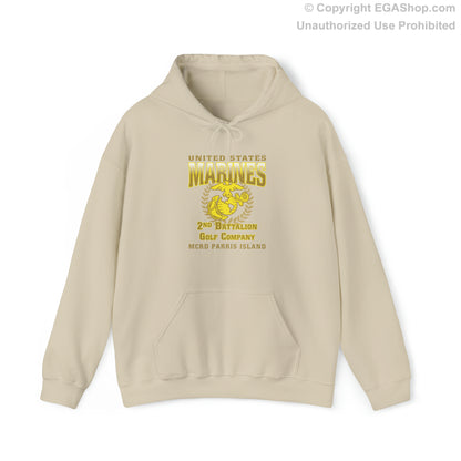 Hoodie: Golf Co. MCRD Parris Island (EGA + Back Proud Family)