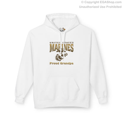 Hoodie Midweight Softstyle: United States Marines Proud Grandpa