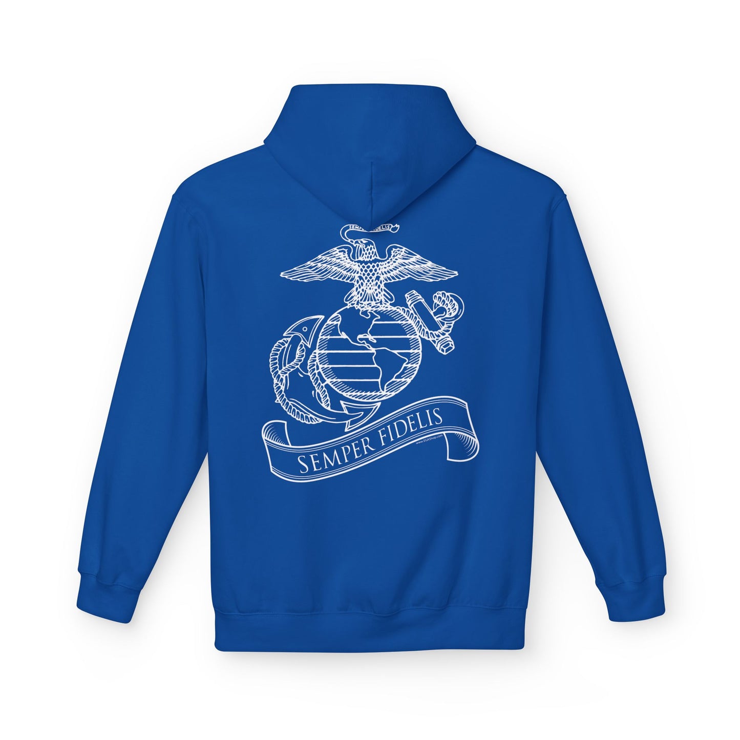 Hoodie: Midweight Softstyle Line EGA and Semper Fidelis