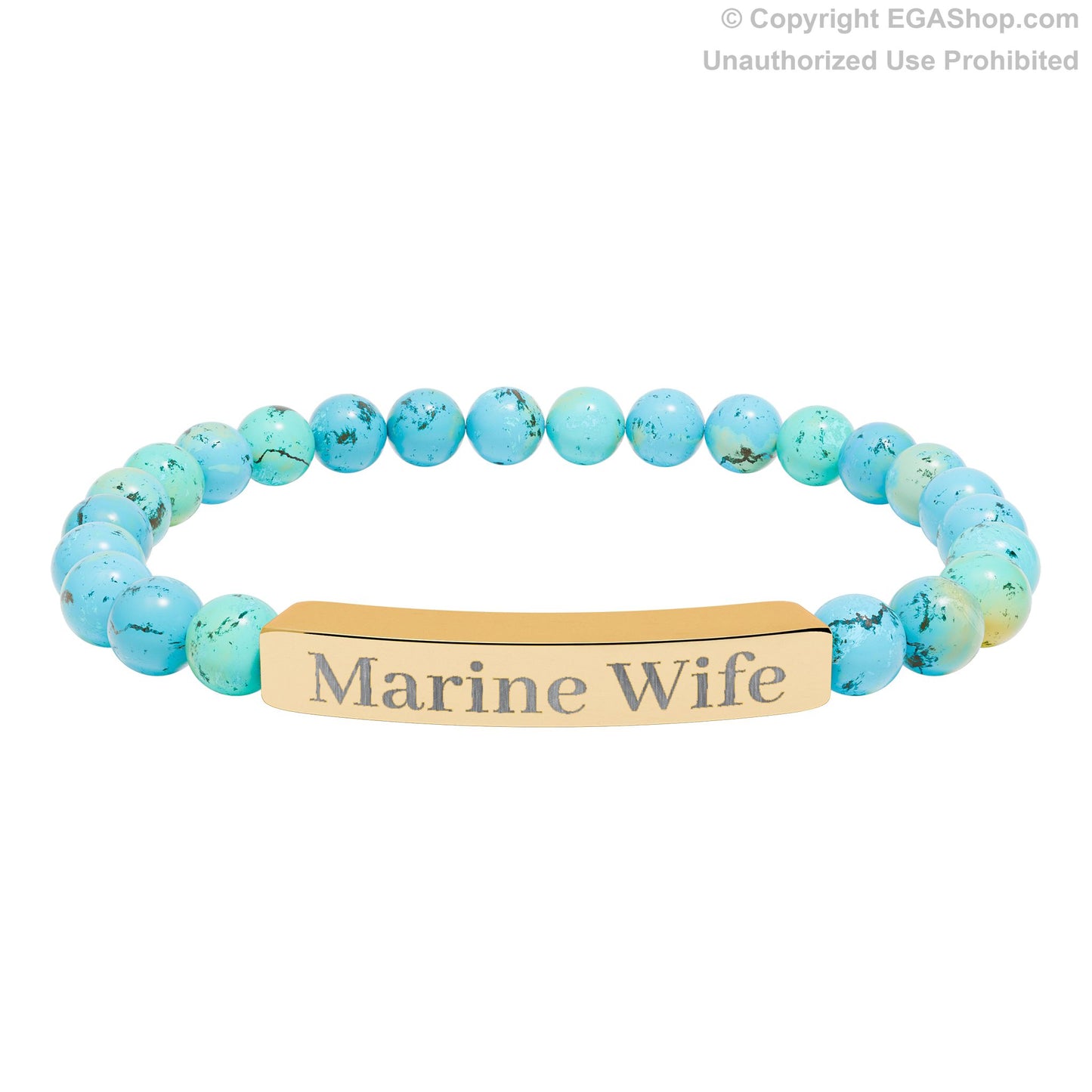 Marine Wife Natural Stone Bead Bracelet