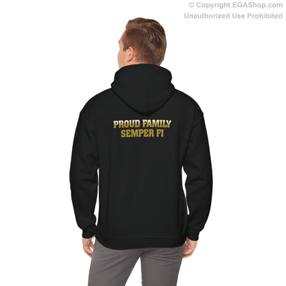 Hoodie: Echo Co. MCRD Parris Island (EGA + Back Proud Family)