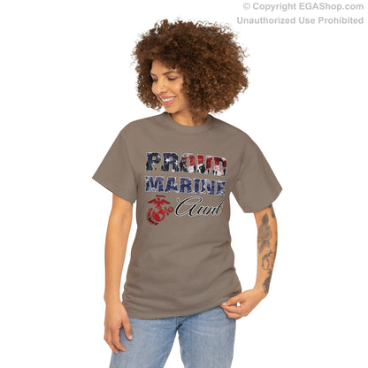 T-Shirt Proud Marine Aunt (Your Choice of Colors)