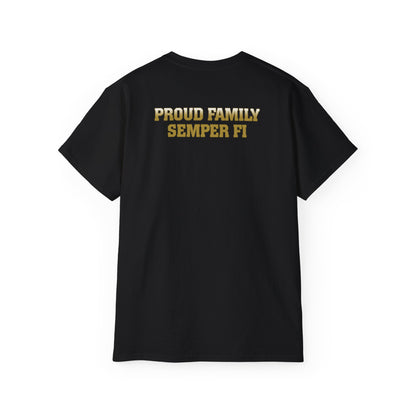 T-Shirt: Delta Co. MCRD Parris Island (EGA + Back Proud Family)
