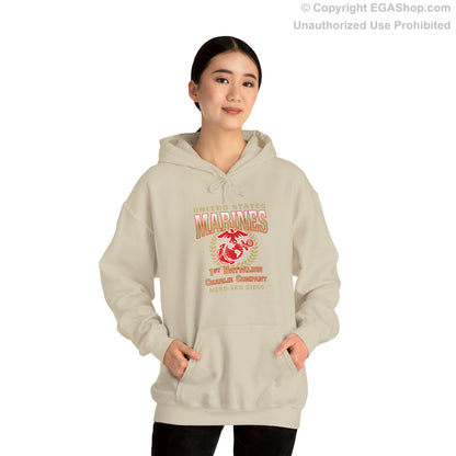 Hoodie: Charlie Co. MCRD San Diego (EGA + Back Proud Family)