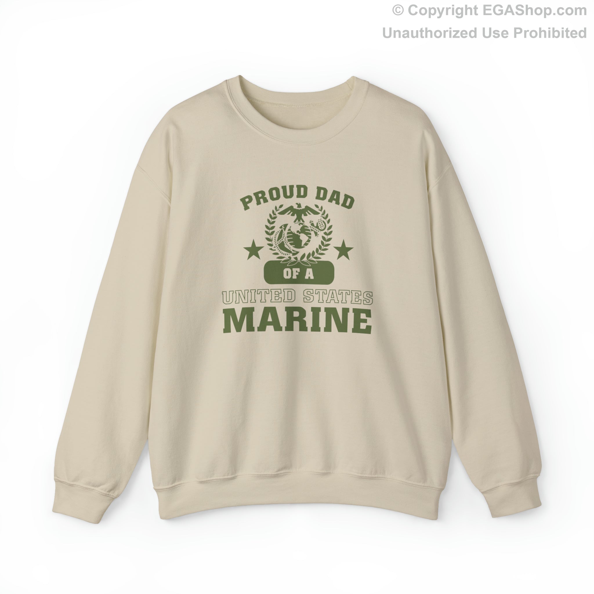 Sweatshirt Proud Dad of a Marine Varsity Style Color Choices The EGA Shop by Marine Parents