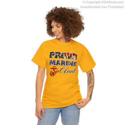 T-Shirt Proud Marine Aunt (Your Choice of Colors)