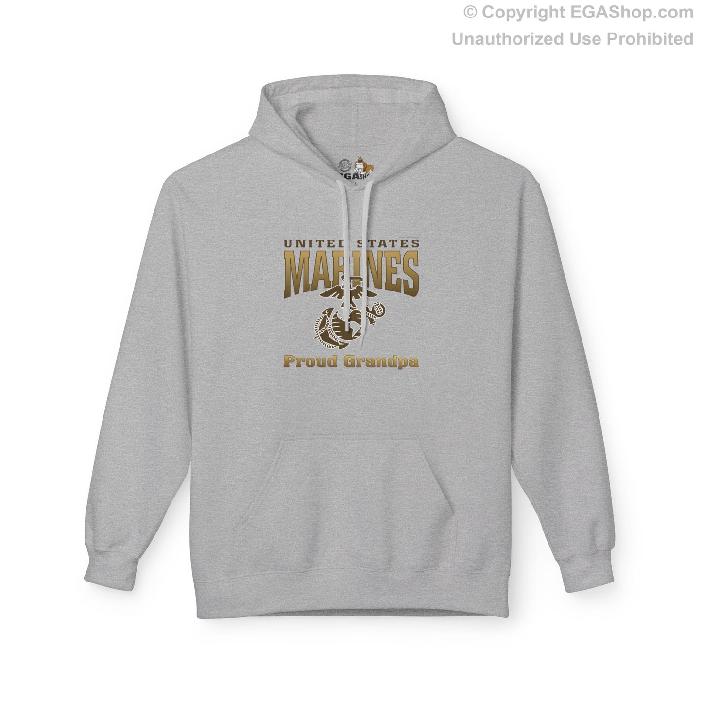 Hoodie Midweight Softstyle: United States Marines Proud Grandpa