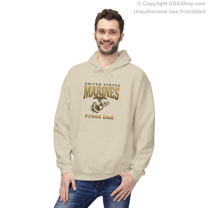 Hoodie Midweight Softstyle: United States Marines Proud Dad