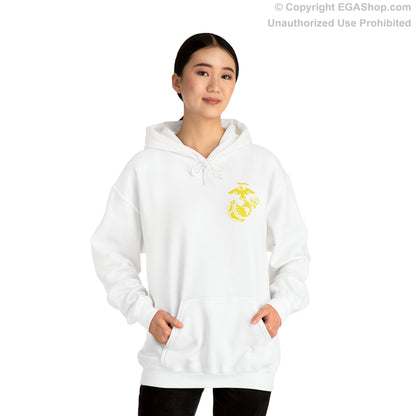 Hoodie: Echo Co. MCRD Parris Island (2nd Battalion Crest on BACK)