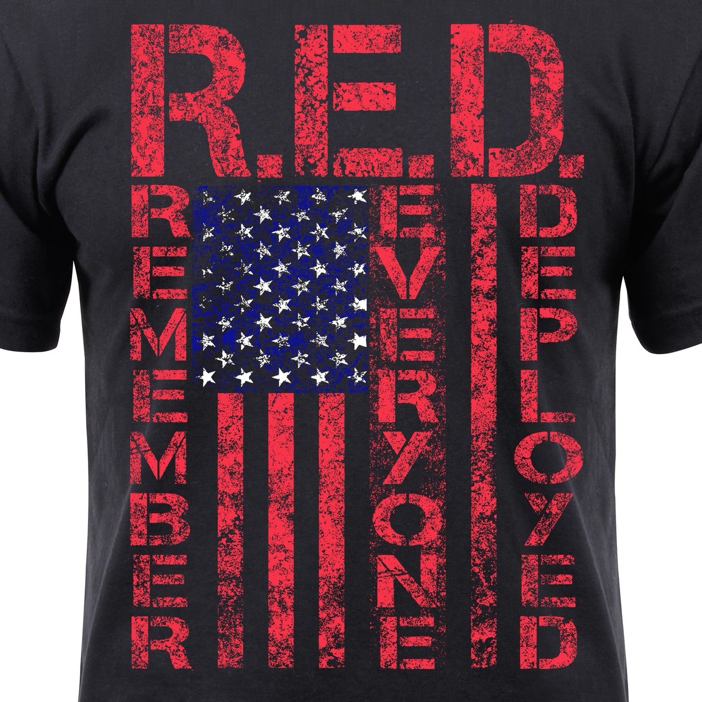 T-Shirt: R.E.D. (Remember Everyone Deployed) Athletic Fit