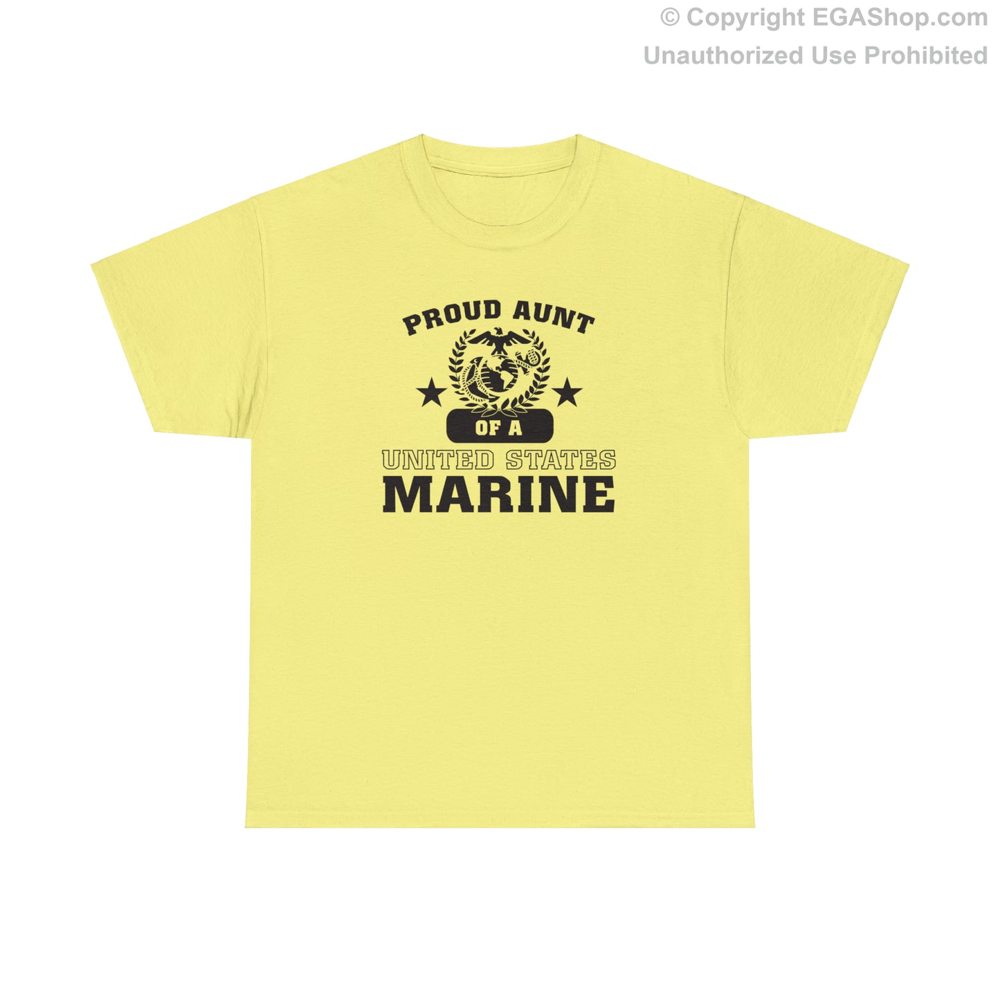 T-Shirt: Proud Aunt of a Marine (Varsity Style, Color Choices)