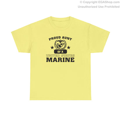 T-Shirt: Proud Aunt of a Marine (Varsity Style, Color Choices)