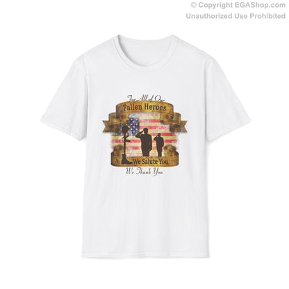 Fallen Heroes Memorial T-Shirt — 'We Salute You' Patriotic Tribute