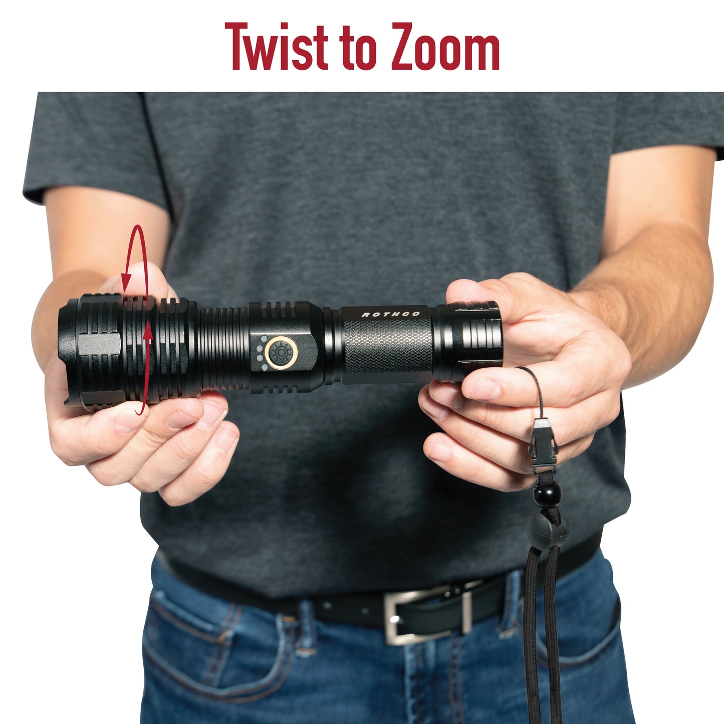 Tactical Task Light 1500 Lumens: Rechargeable LED Light with Zoom