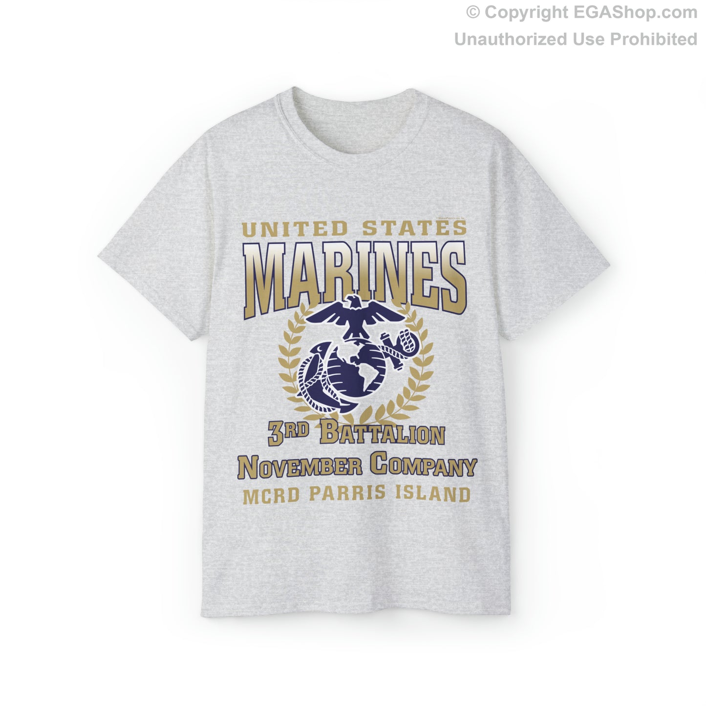 T-Shirt: November Co. MCRD Parris Island (EGA + Back Proud Family)