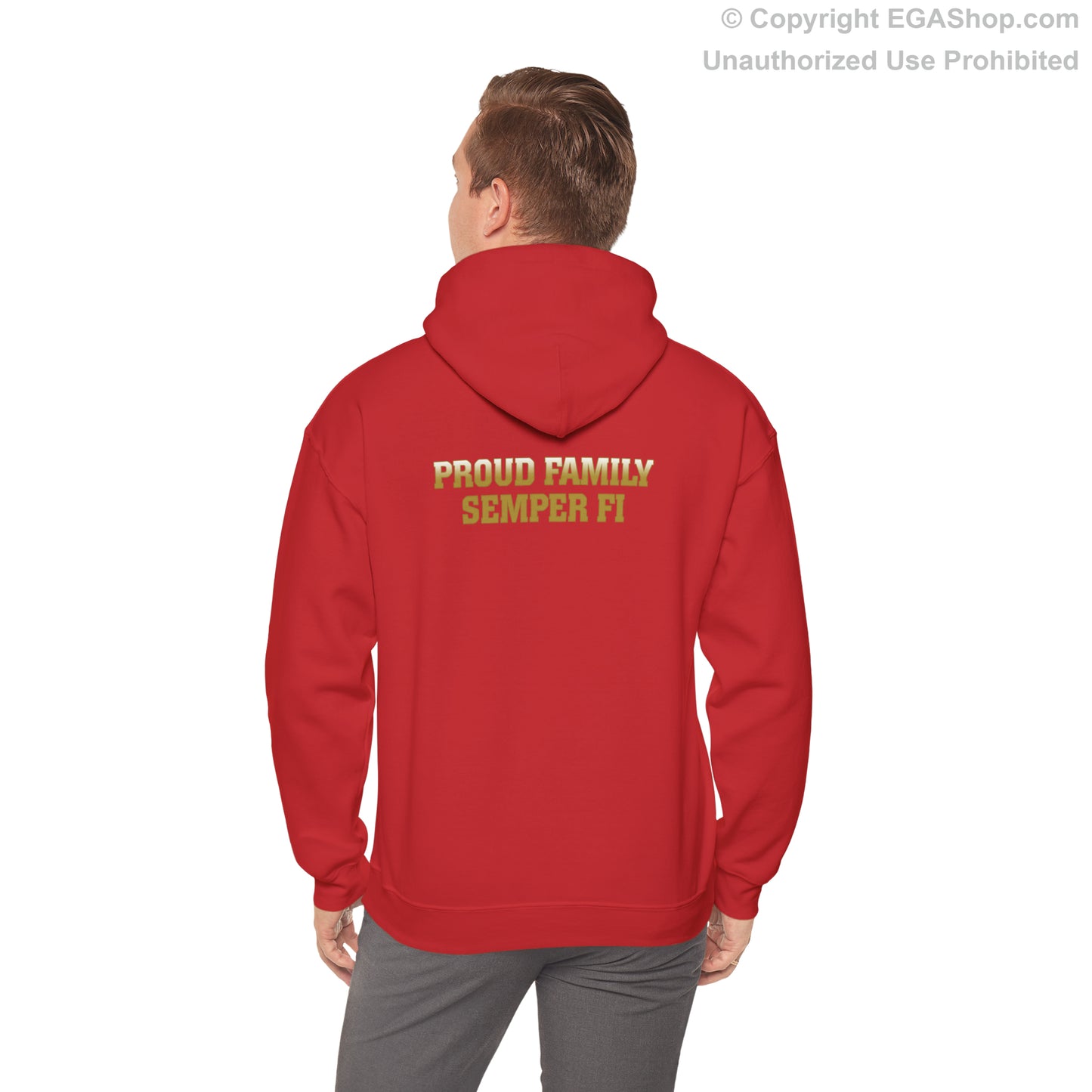 Hoodie: Charlie Co. MCRD San Diego (EGA + Back Proud Family)