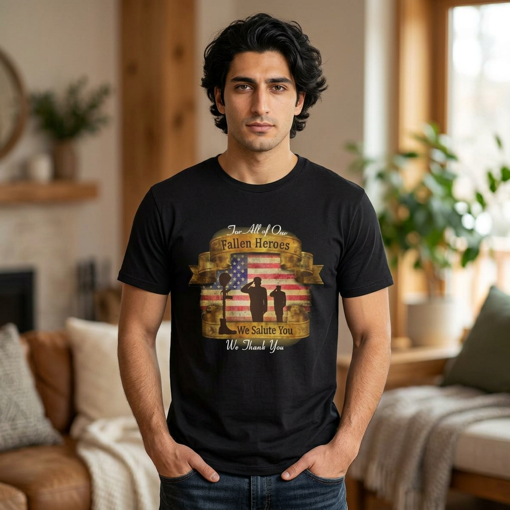 Fallen Heroes Memorial T-Shirt — 'We Salute You' Patriotic Tribute