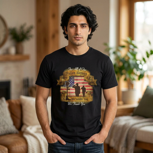 Fallen Heroes Memorial T-Shirt — 'We Salute You' Patriotic Tribute