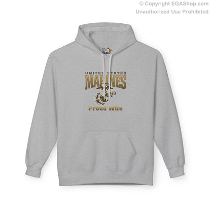 Hoodie Midweight Softstyle: United States Marines Proud Wife