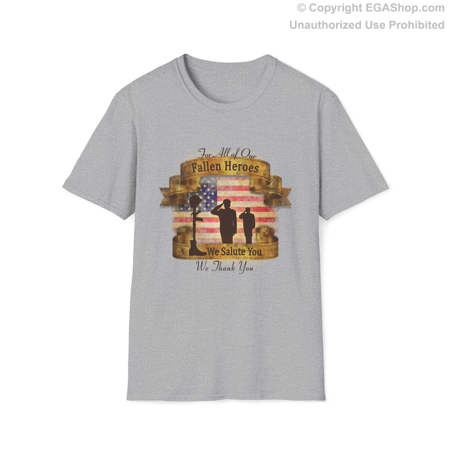 Fallen Heroes Memorial T-Shirt — 'We Salute You' Patriotic Tribute