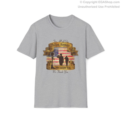 Fallen Heroes Memorial T-Shirt — 'We Salute You' Patriotic Tribute