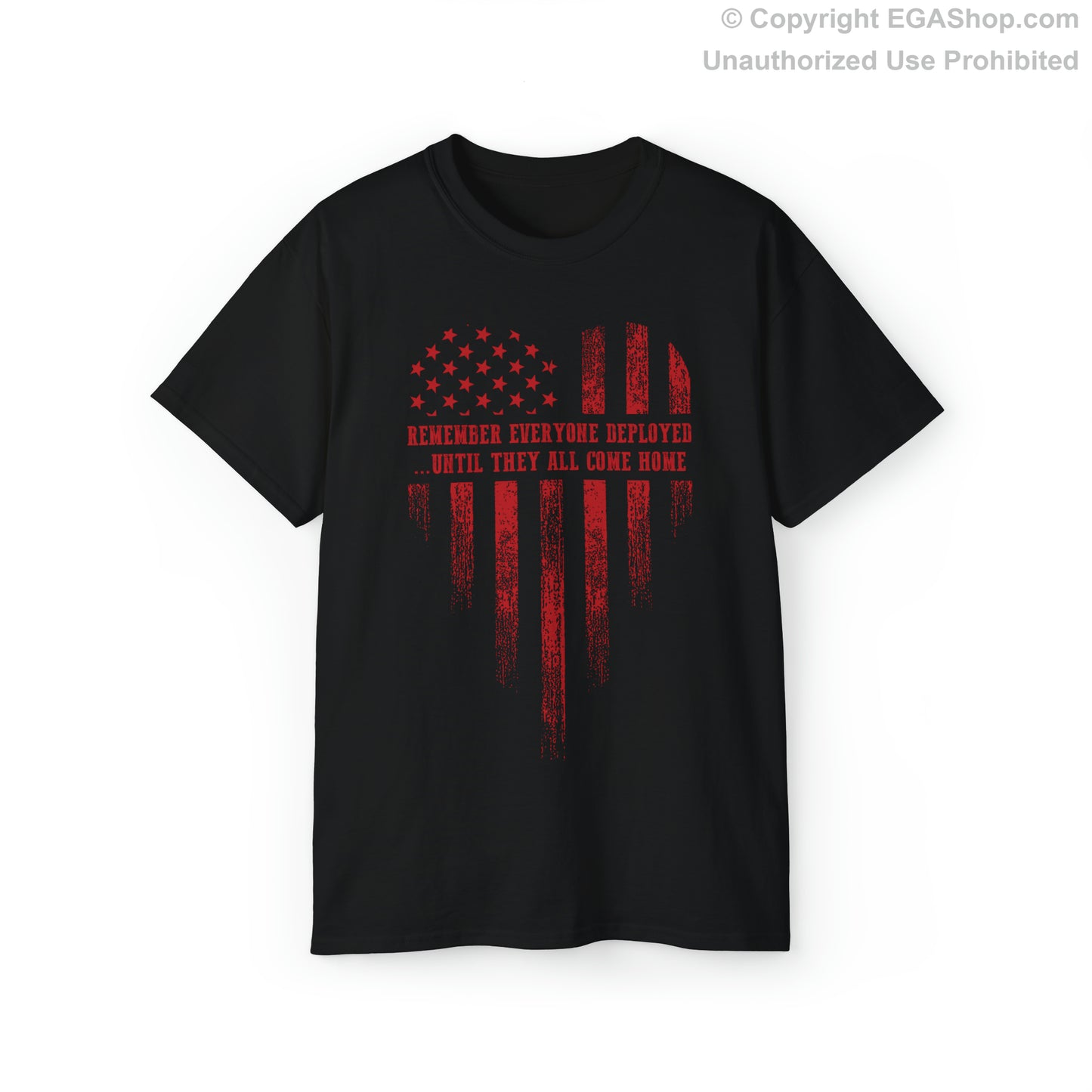 T-Shirt, Unisex: R.E.D. Heart American Flag