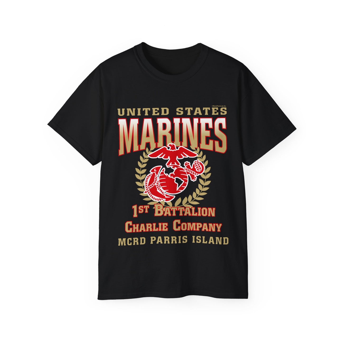 T-Shirt: Charlie Co. MCRD Parris Island (EGA, Blank Back)