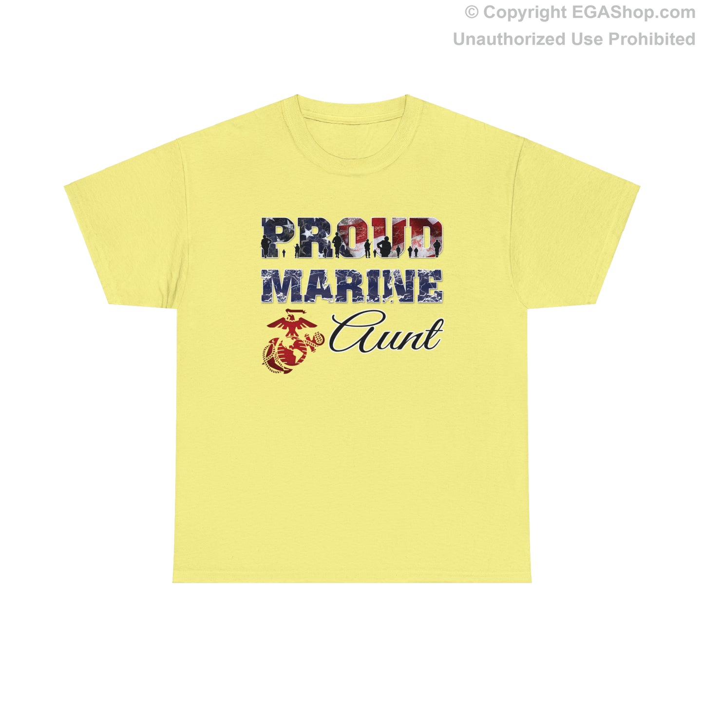 T-Shirt Proud Marine Aunt (Your Choice of Colors)