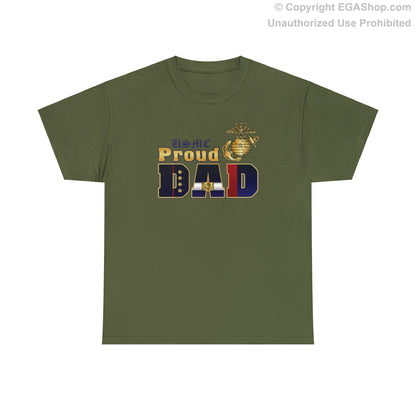 T-Shirt: Dress Blue Proud Dad (Your Choice of Colors)