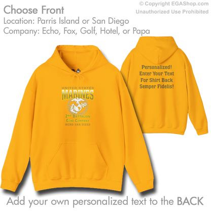 2nd Btn Choose Company & Personalized Back (Hoodie)