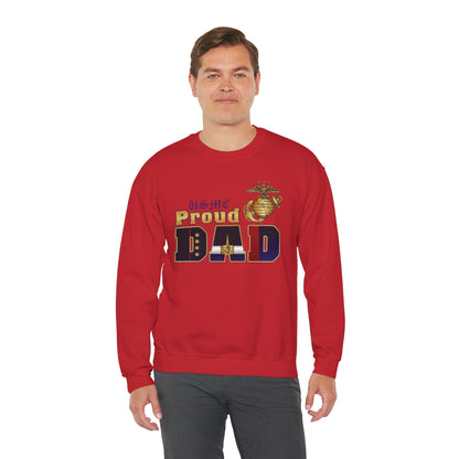 Sweatshirt: Dress Blue Proud Dad (Your Choice of Colors)