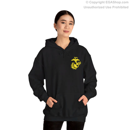 Hoodie: Hotel Co. MCRD San Diego (2nd Battalion Crest on BACK)