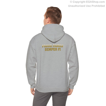 Hoodie: Golf Co. MCRD San Diego (EGA + Back Proud Family)