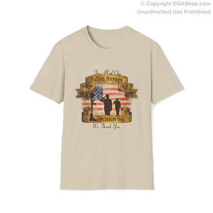 Fallen Heroes Memorial T-Shirt — 'We Salute You' Patriotic Tribute