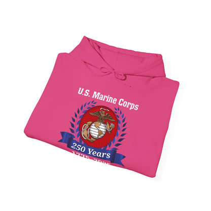 U.S. Marine Corps 250 Years Hoodie, Unisex Pullover, Commemorative Apparel