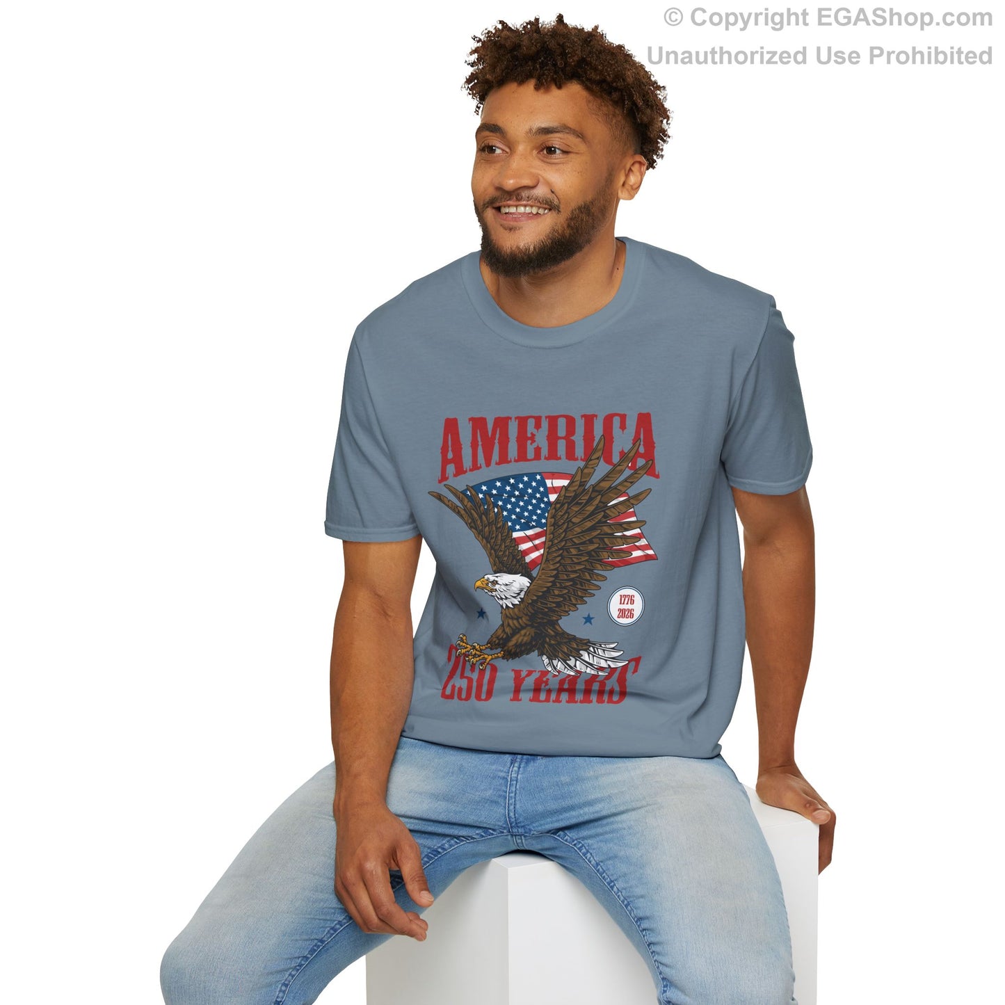 America 250 Years Eagle T-Shirt – Patriotic USA Flag Tee