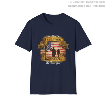 Fallen Heroes Memorial T-Shirt — 'We Salute You' Patriotic Tribute