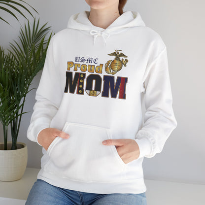 Hoodie: Dress Blue Proud Mom (Your Choice of Colors)